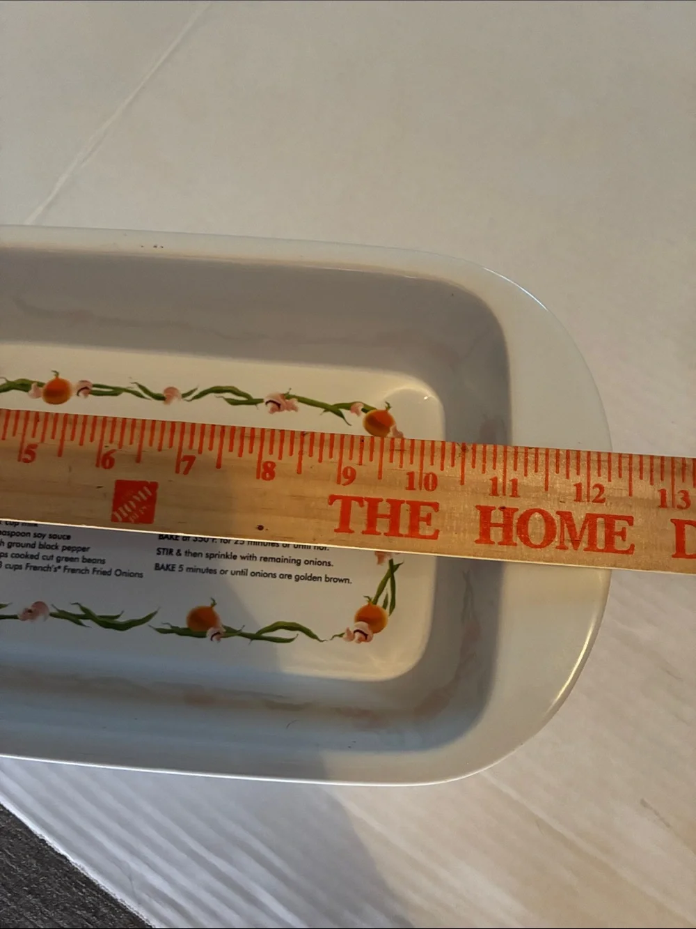 White Ceramic Green Bean Casserole Baking Dish By Campbell’s
